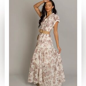 Joyfolie YANI Dress in cream Boho floral size medium